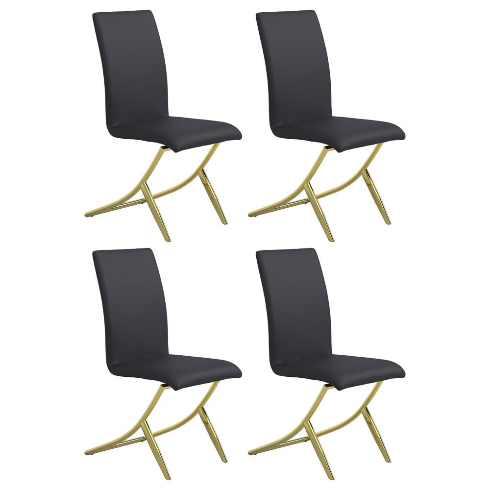 Carmelia Upholstered Side Chairs Black (Set Of 4)