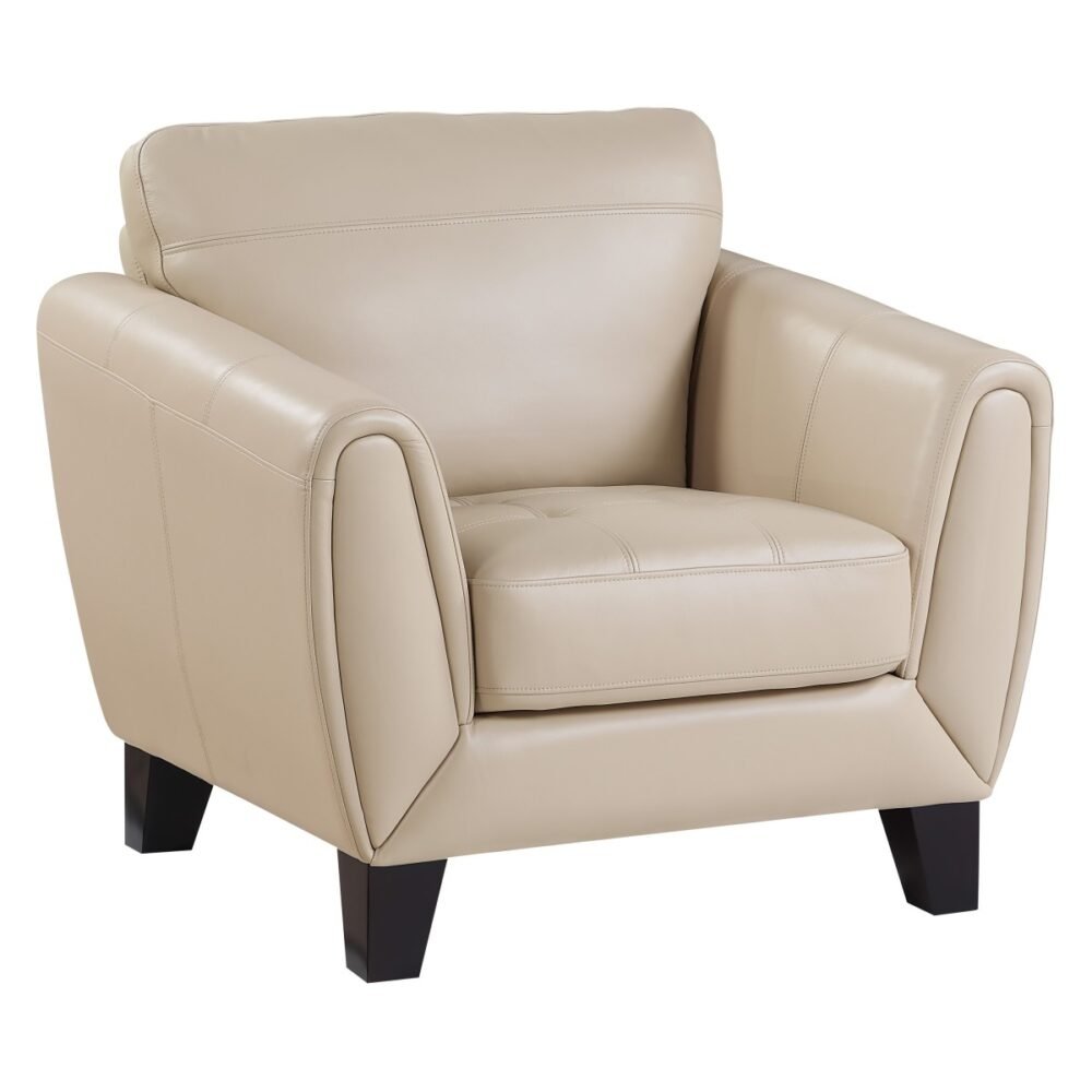 Spivey Collection Top Grain Leather Beige Finish