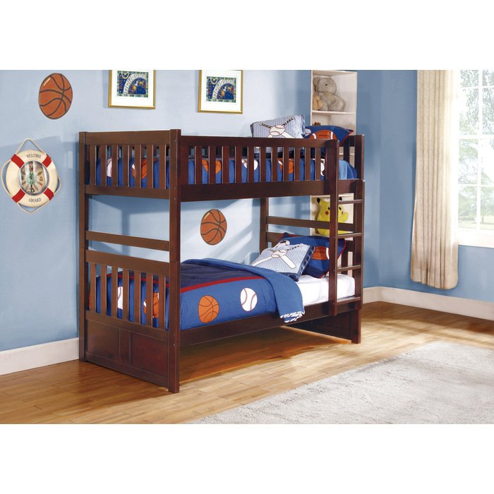 Rowe Collection Dark cherry finish Twin/Twin Bunk Bed