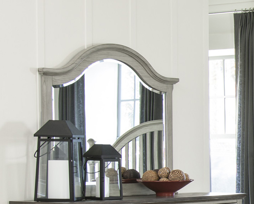 Mossbrook Collection Light gray finish Mirror