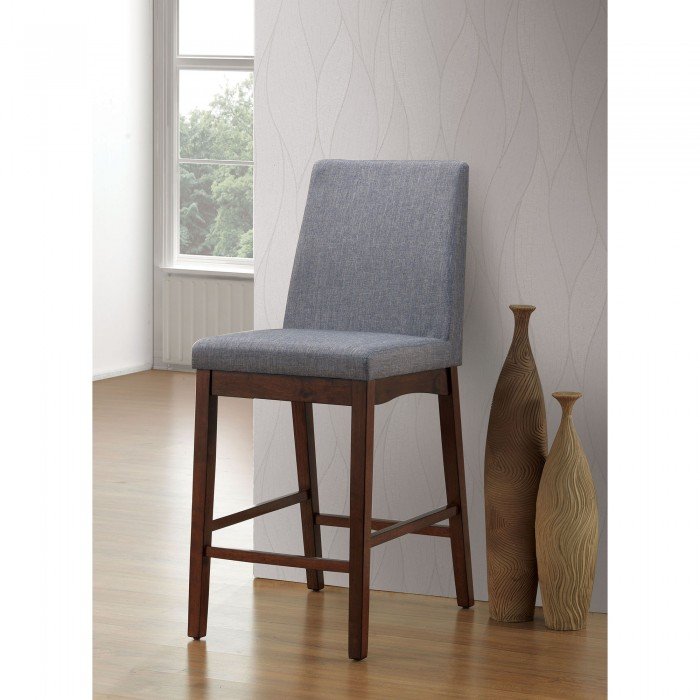 Marten Brown Cherry, Gray Counter Height Chair