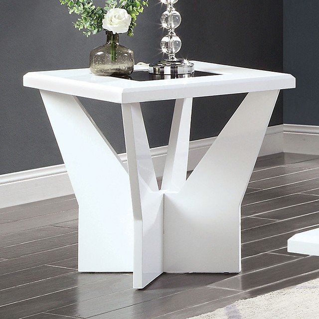 The Dubendorf Collection White End Table