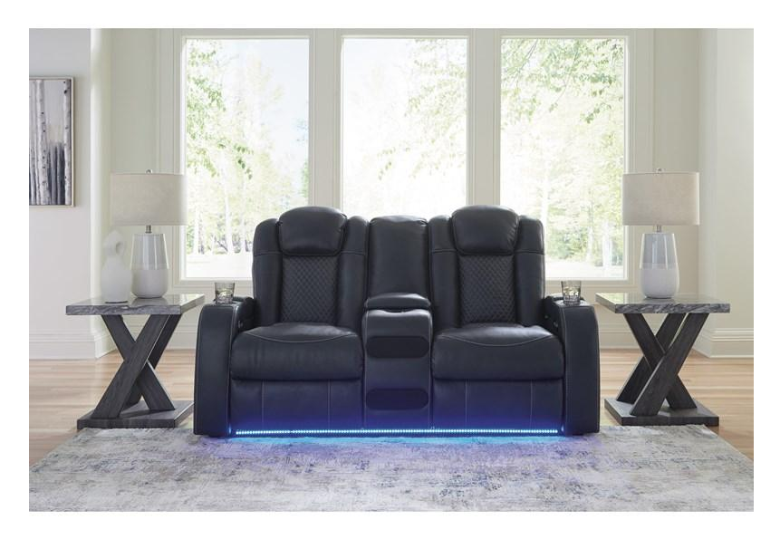 Fyne-Dyme Sapphire Power Loveseat w/Adjustable Headrest