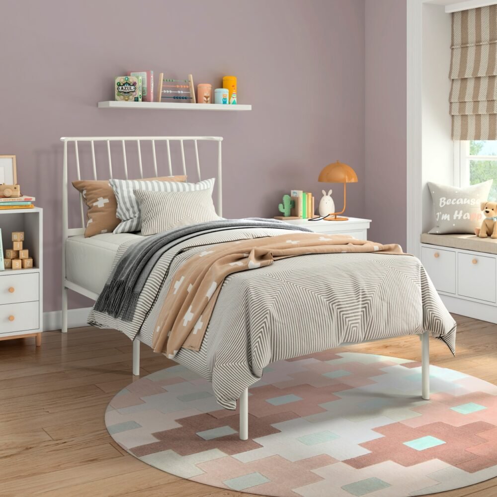 Augusta White Twin Platform Bed