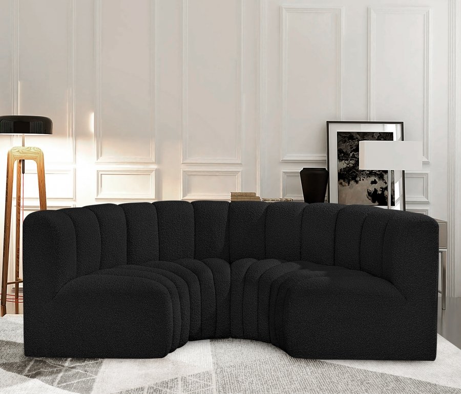 Arc Boucle Fabric 4pc. Sectional