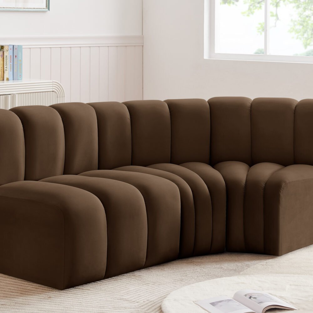 Arc Velvet 3pc. Sectional
