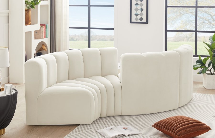 Arc Velvet 4pc. Sectional