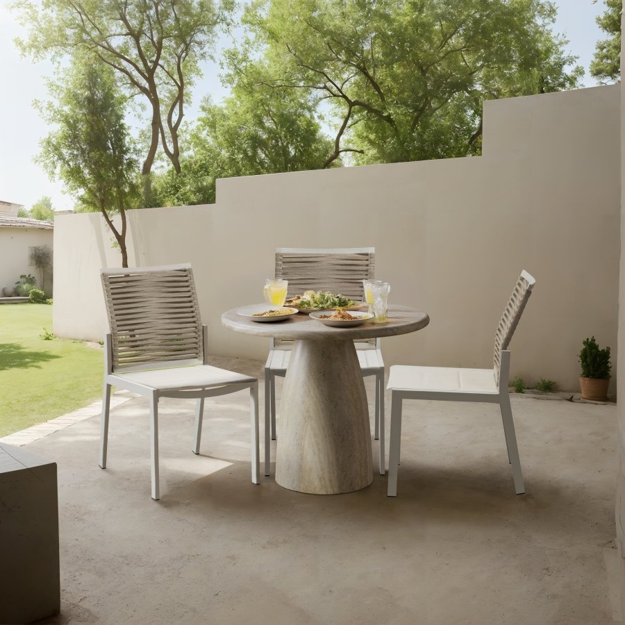 Cosenza 36" Travertine Finish Concrete Dining Table