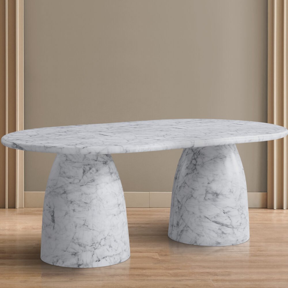 Cosenza 78" Marble Finish Concrete Dining Table
