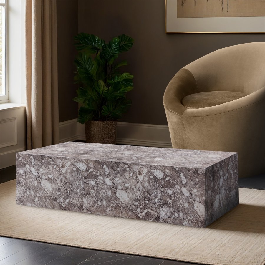 Piazza Marble Finish Indoor/Outdoor Concrete Coffee Table