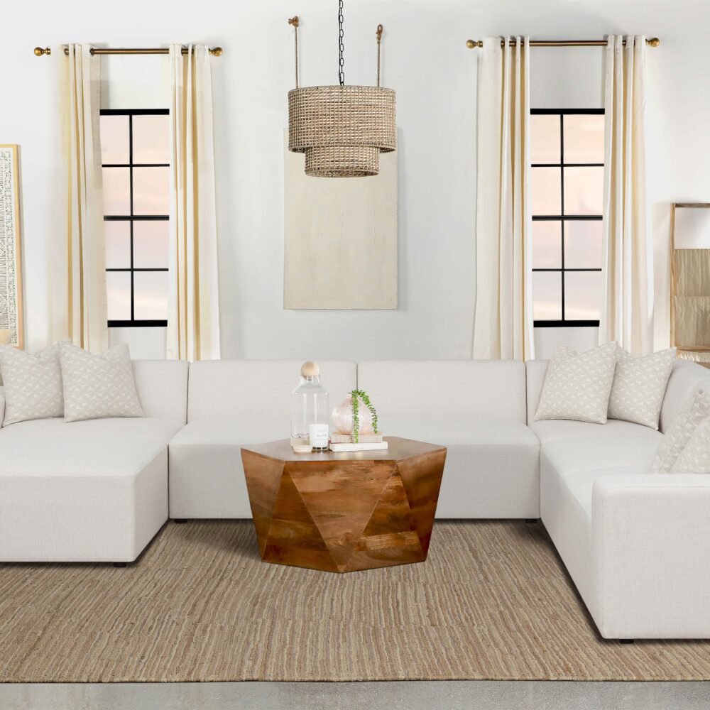 Freddie 7-piece Upholstered Modular Sectional Sofa Pearl