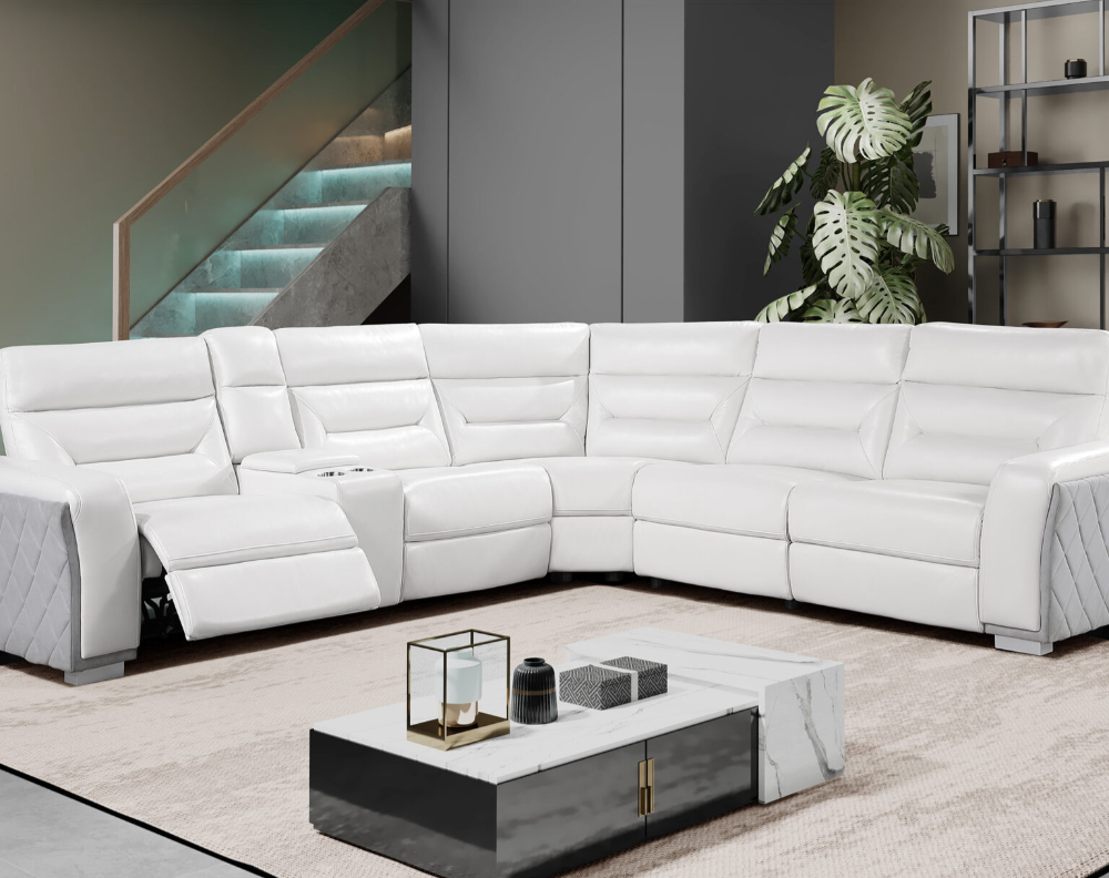 U2682 BLANCHE WHT/GRY 33 SECTIONAL
