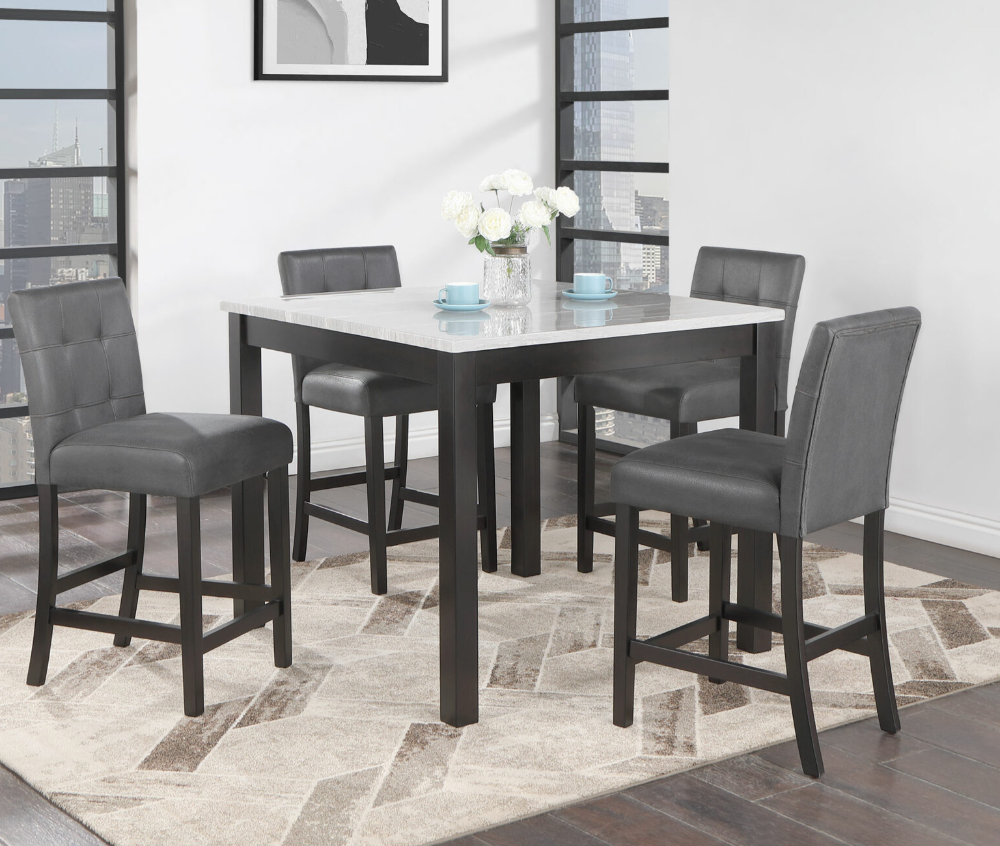 D4052 BAR TABLE AND 4 BAR STOOLS