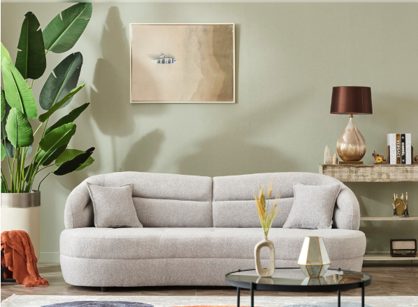 Gloria Convertible Sofa Cream