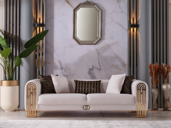 Monaco Stationary Sofa Beige