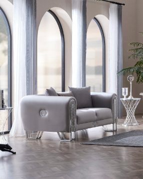 Kapadokya Stationary Loveseat Grey