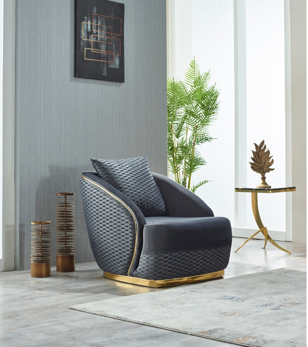 Elegance Livingroom Chair Dark Grey