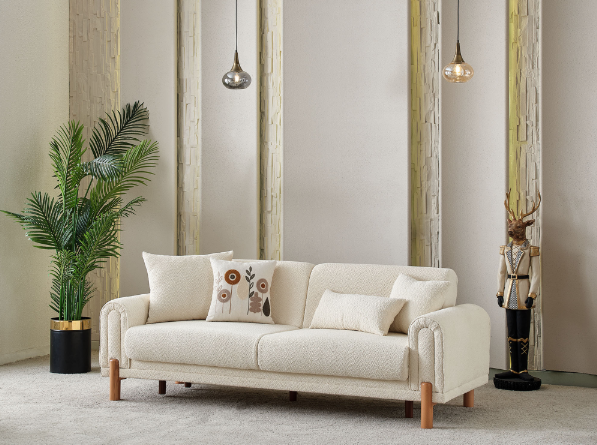 Soho Convertible Livingroom Sofa Cream