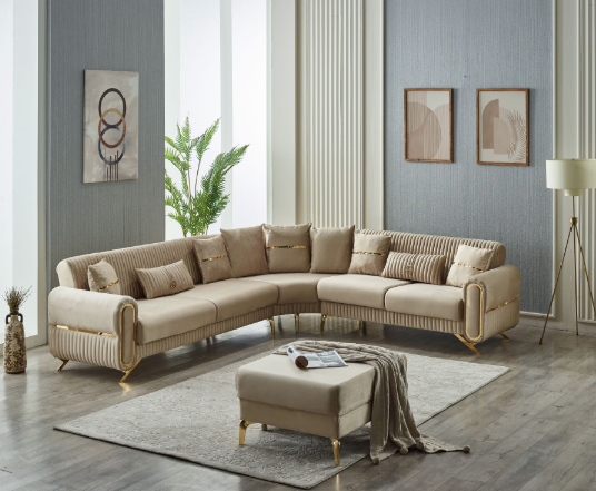 Royal Convertible Sectional Beige