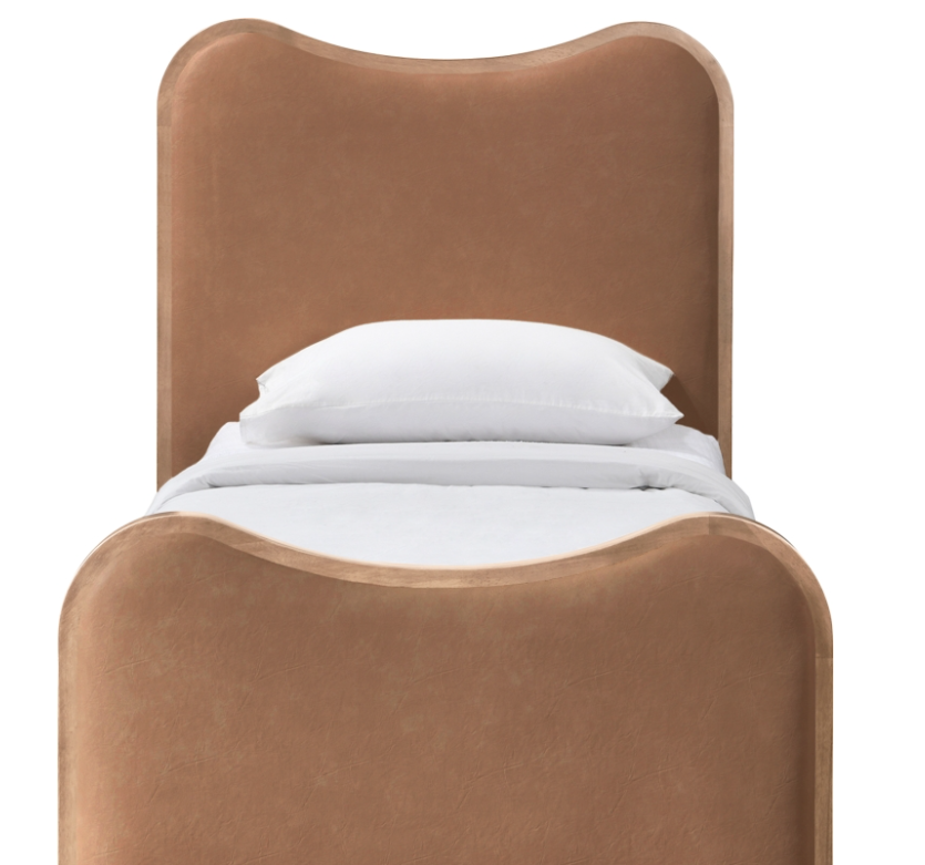 Arvada Vegan Leather Upholstered Twin Bed