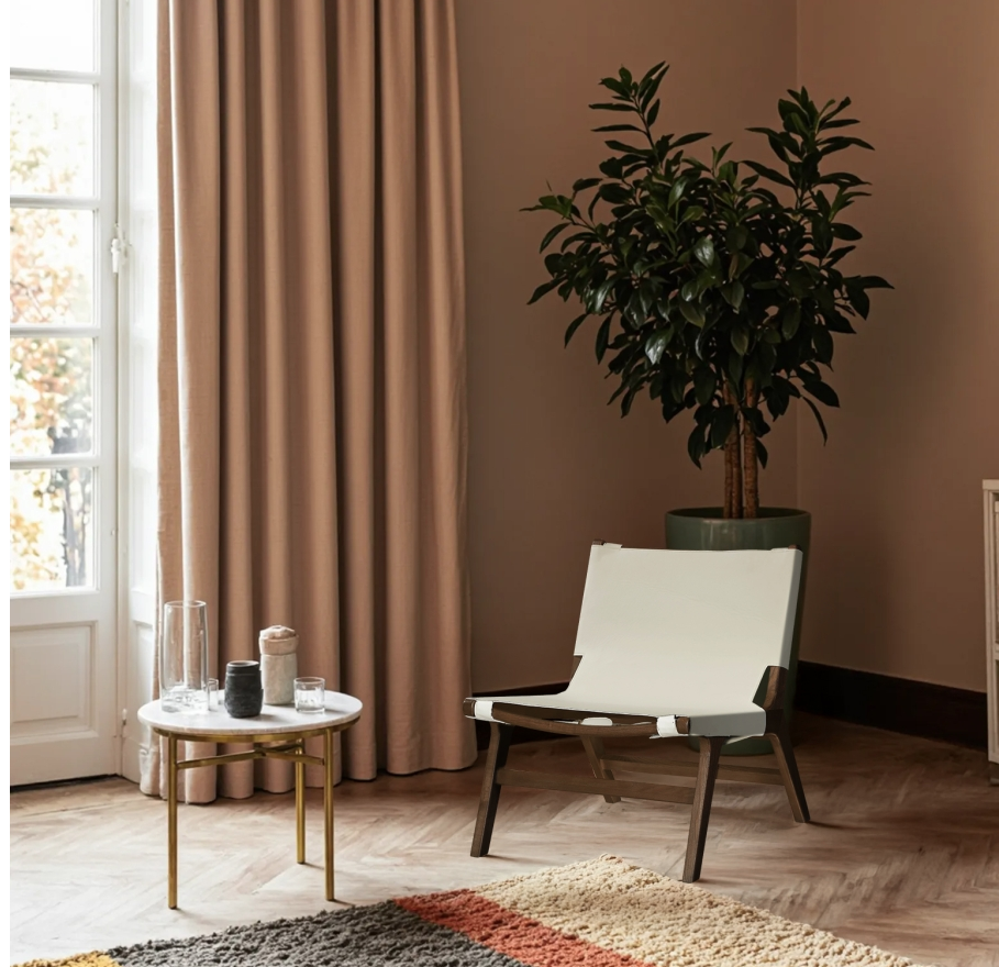 Rawlins Vegan Leather Upholstered Chair Cream