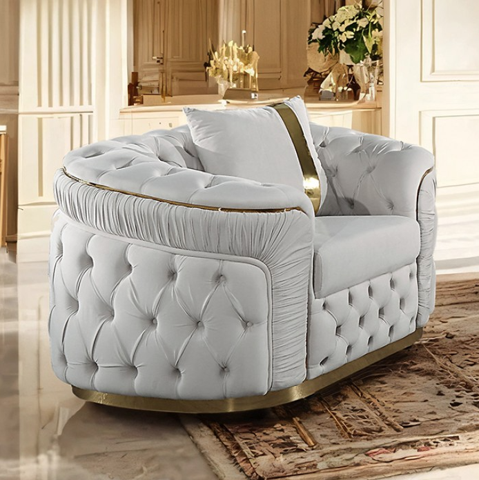 Adelpha Chair Beige/Gold