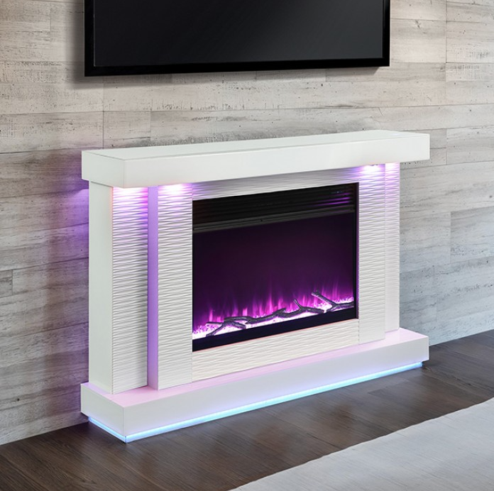 Dorrit 55" Electric Fire Place White