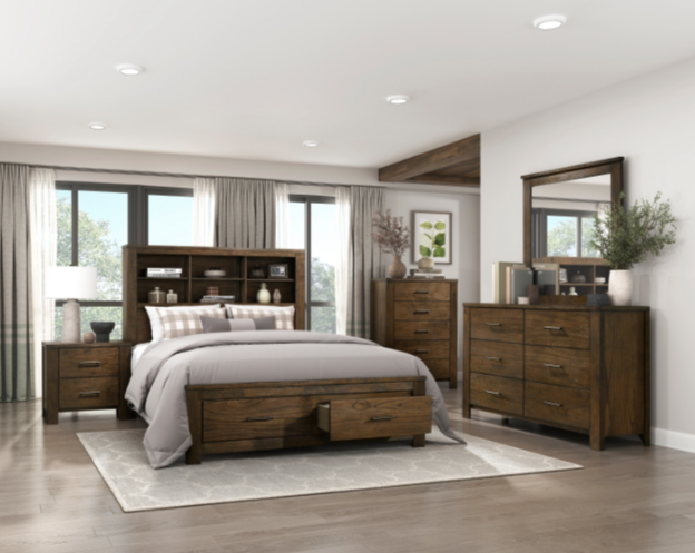 Sullivan Platform Queen Bed with Footboard Storage