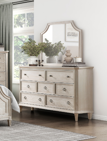Leander Collection Dresser light brownish-gray finish