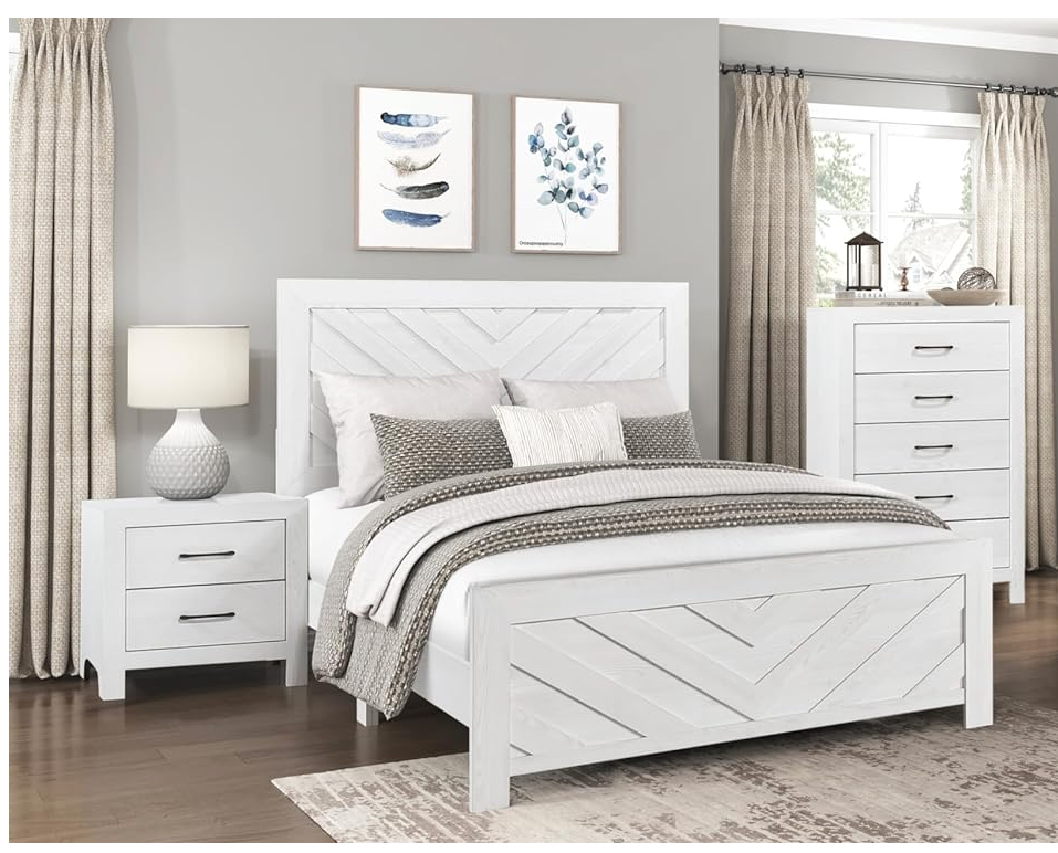 Corbin Collection White Full Bed