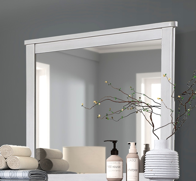 Ambrose Collection Mirror white and Gray