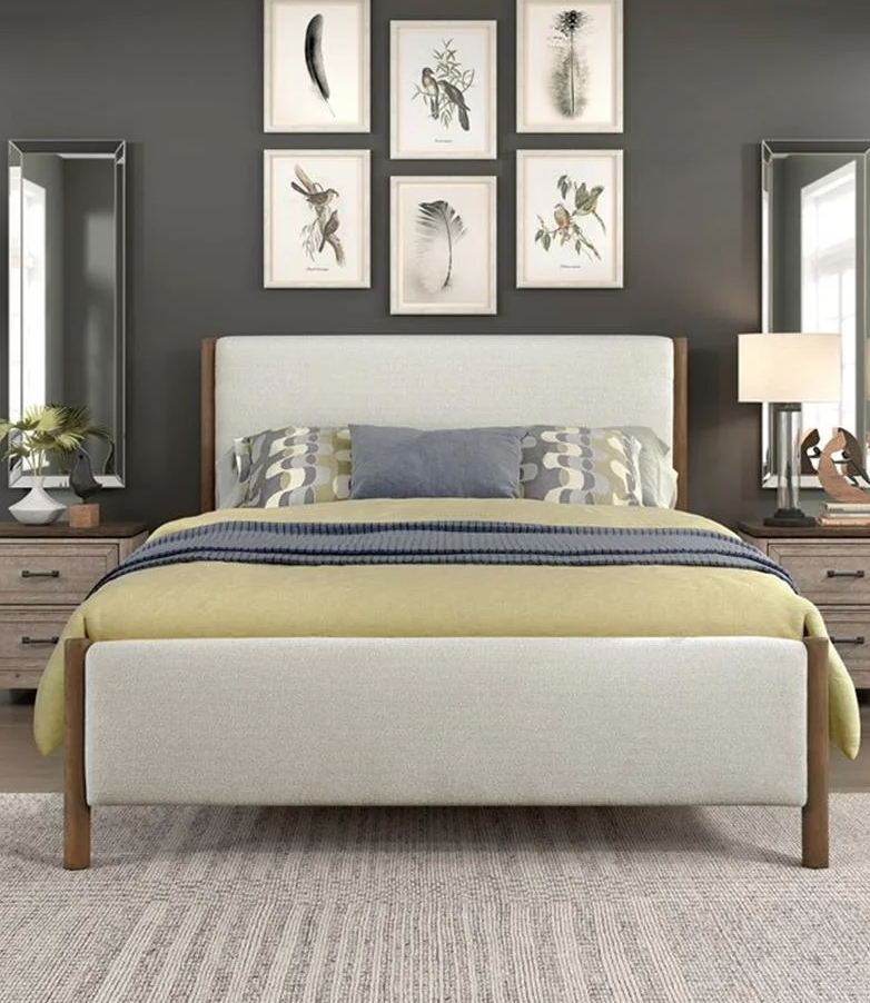 Julian Beige/Caramel Queen Platform Bed