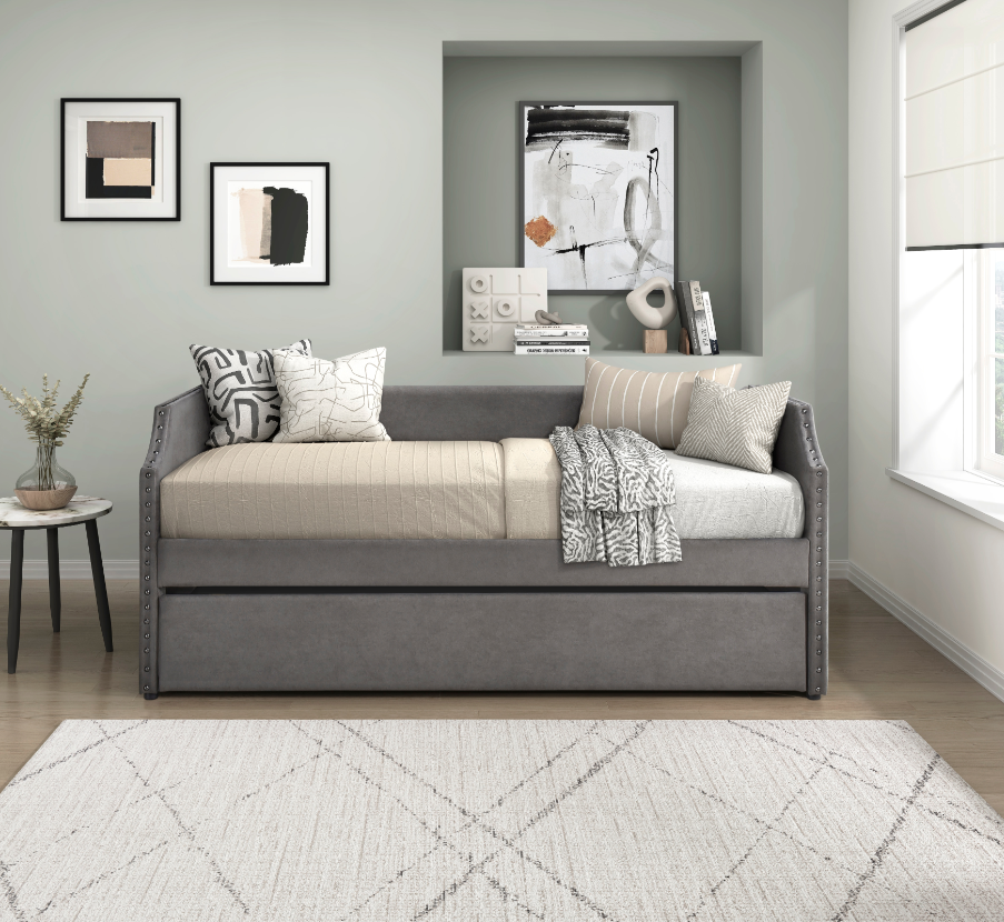 Shiloh Dark gray Daybed with Trundle